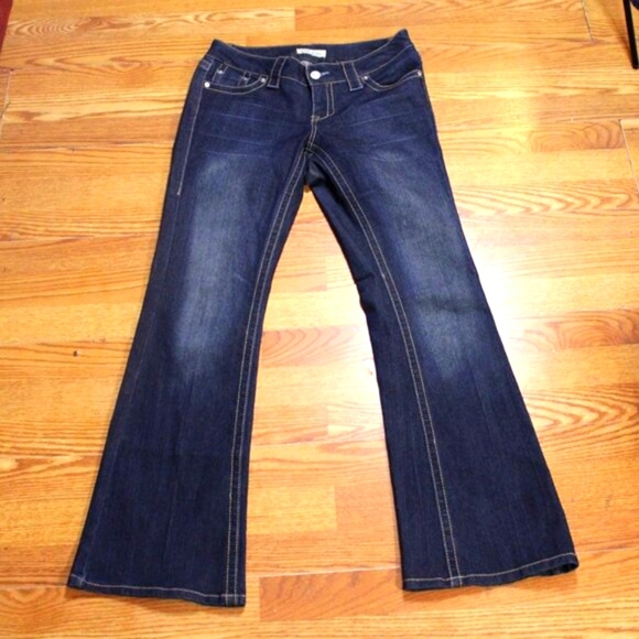 Paris Blues Y2K Flare Jeans | Vintage 90s Streetwear Size 9 - Picture 7 of 10